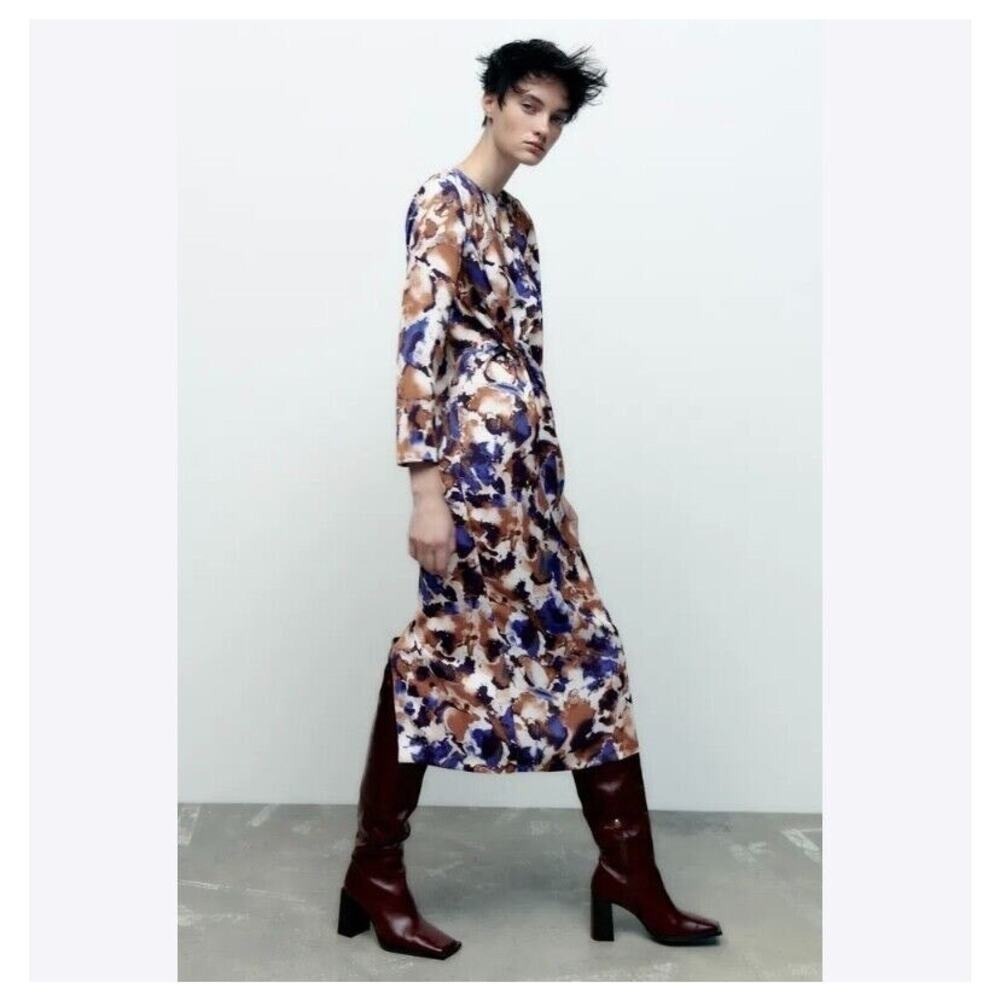 New Zara knot front Multi Color Dress